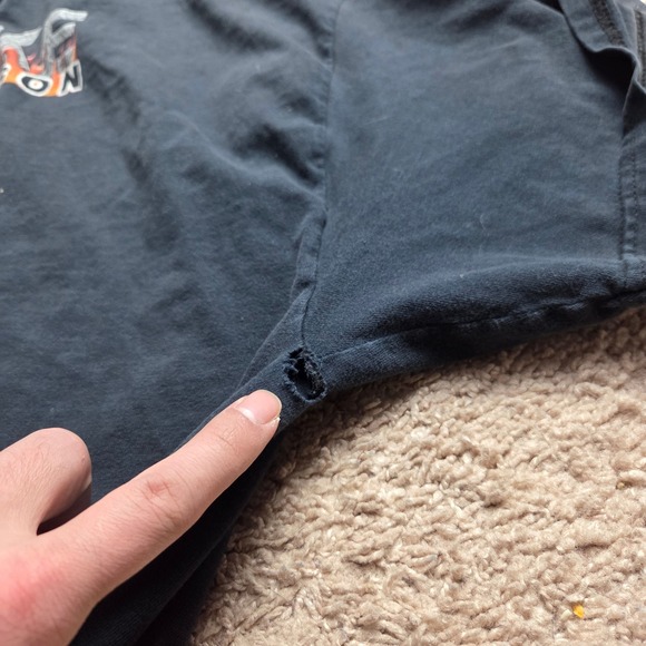 Vintage Harley Davidson Rice Lake Wisconsin Hog Motorcycles Tee Size 4XL - Picture 5 of 11